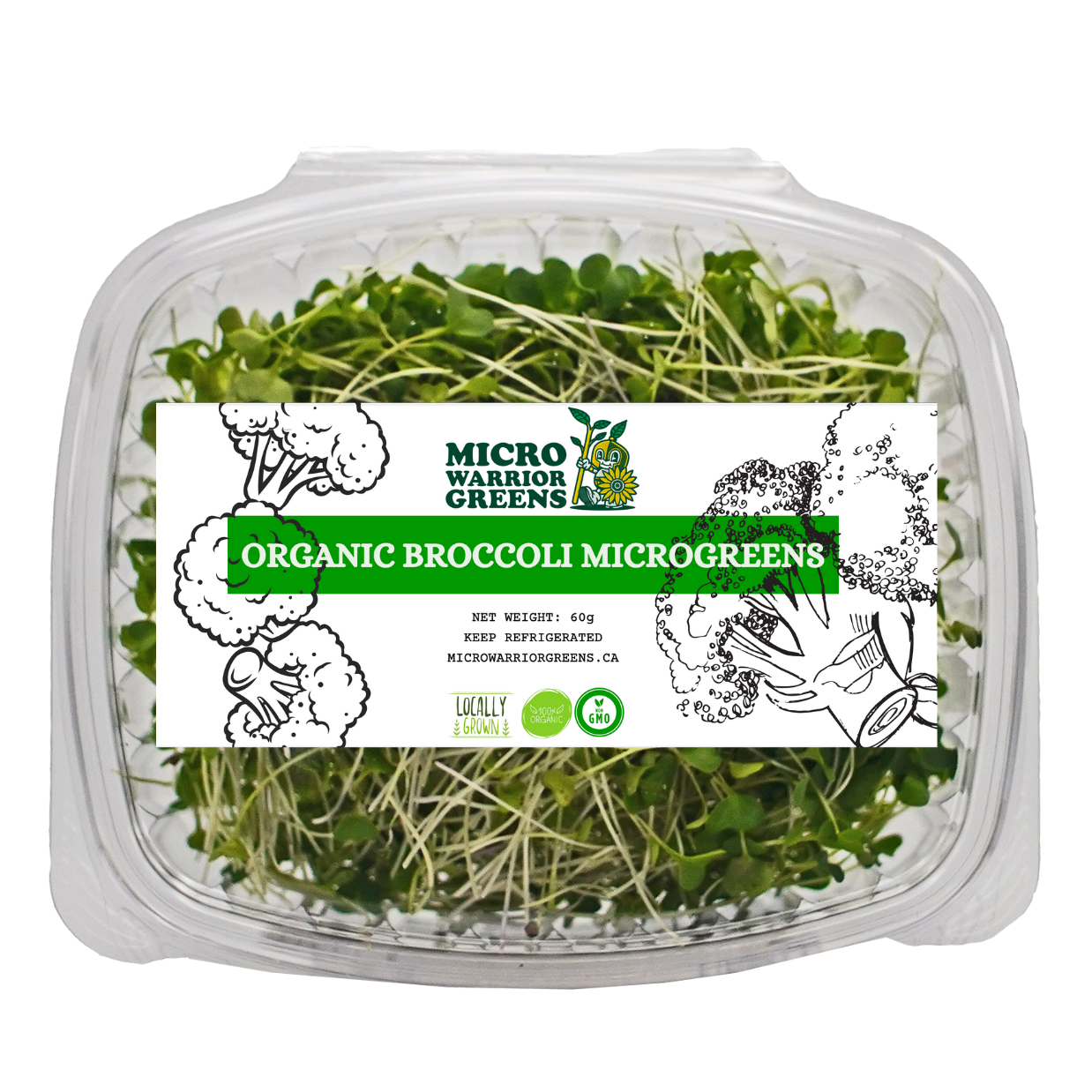 Organic Broccoli Microgreens (60g) – Micro Warrior Greens