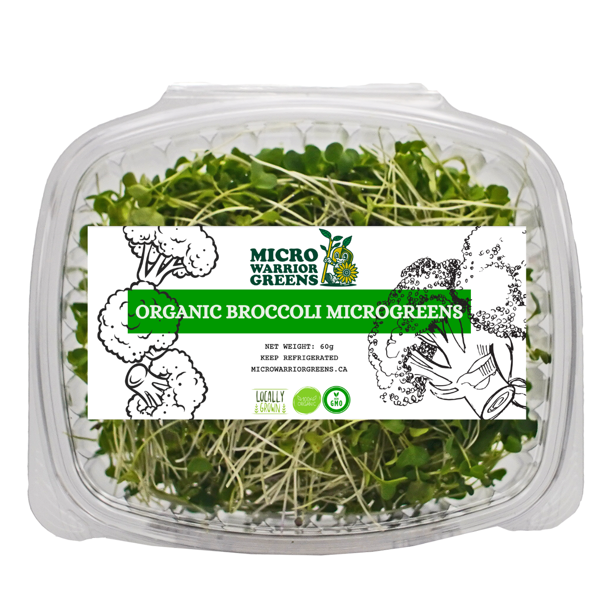 Organic Broccoli Microgreens (60g)